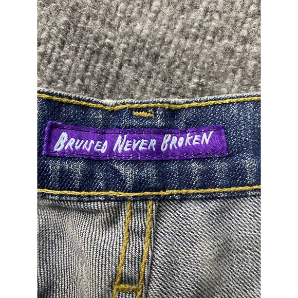 PRPS Bruised Never Broken Jeans 33 Mens Blue USA Cotton‎ Selvedge Baggy Loose - Picture 8 of 16